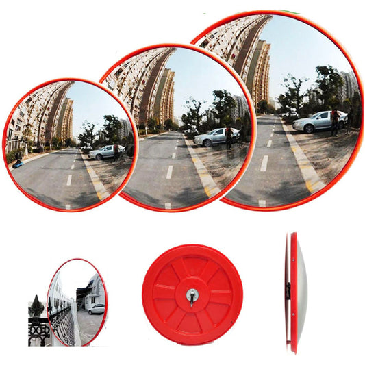 130 Degree Wide Angle Convex Road Safety Mirror for Walls - Blind Spot Mirror