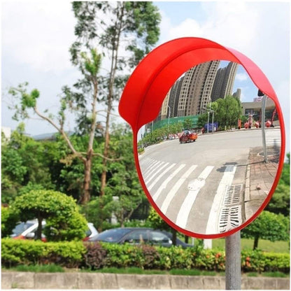 60cm Convex Safety Mirror for Driveways - Wide Angle Definition Convex Security Mirror with Plastic Body